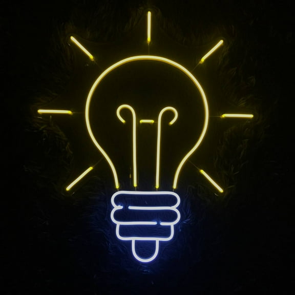 Handmadetneonsign Light Bulb Neon Sign, Light Bulb Wall Art Decor, Home Bedroom Bar Pub Wall Decor