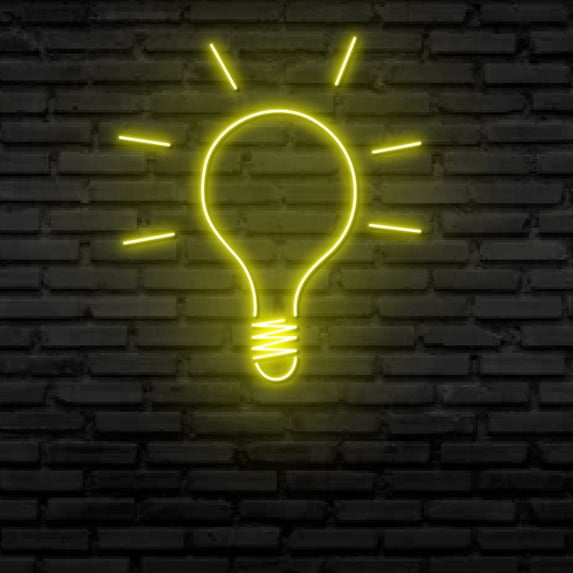 Handmadetneonsign Light bulb Led Sign, Light bulb Neon Sign, Wall Decor, Light Neon Sign, Custom