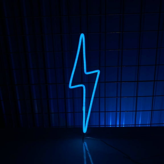 Handmadetneonsign Lighting Bolt Neon Sign, Light Bolt LED Light, Thunder Led Sign, Thunderbolt Neon