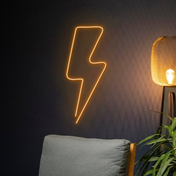 Handmadetneonsign Lighting Bolt Neon Sign, Light Bolt Led Sign