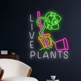 thumbnail image 1 of Handmadetneonsign Live Plants Open Neon Light, Tropical Monstera Led Light, Green Pot Neon Sign, 1 of 5
