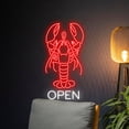 thumbnail image 1 of Handmadetneonsign Lobster Open Neon Sign, Open Lobster Led Sign, Lobster Led Light, Crawfish Neon, 1 of 4