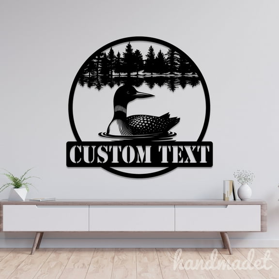 Handmadetneonsign Loon Metal Wall Art Light, Loon Wildlife Metal Sign Wall Decor, Home Metal Decor 57421
