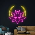 thumbnail image 1 of Handmadetneonsign Lotus Moon Neon Sign, Lotus Flower Led Neon Art Decor, Lotus Moon Home Wall Decor, 1 of 5