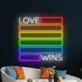 thumbnail image 1 of Handmadetneonsign Love Wins LGBT Flag Neon Sign, LGBT Pride Wall Art Decor, Pride LGBT Wall Decor, 1 of 5