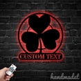 thumbnail image 1 of Handmadetneonsign Lucky Shamrock Metal Wall Art Light, Lucky Shamrock Metal Sign Wall Decor, Clover Metal Decor, 1 of 5