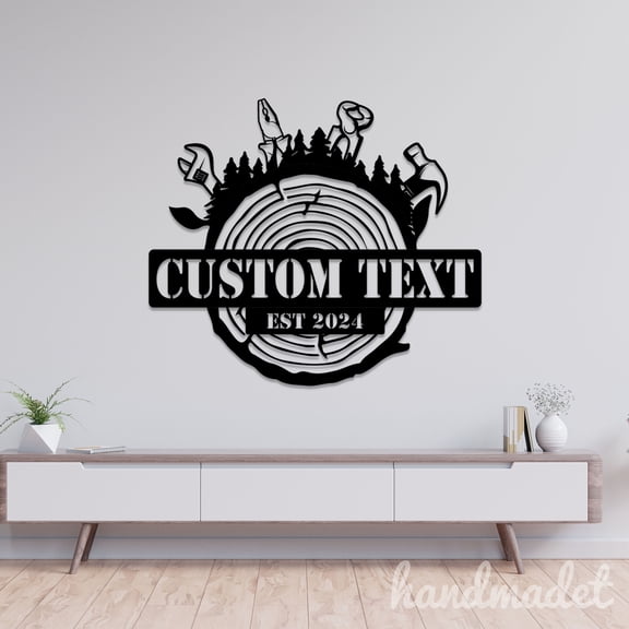 Handmadetneonsign Lumberjack Metal Wall Art Light, Lumberjack Metal Sign Wall Decor, Home Metal Decor 57441