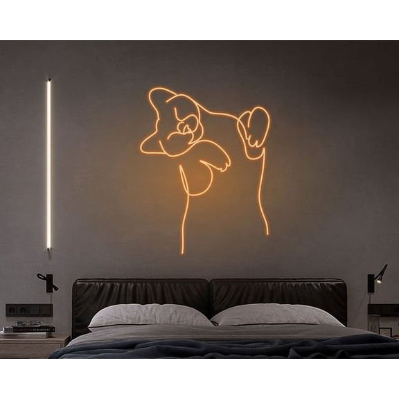 Handmadetneonsign Lying cat Led Sign, Cat Neon Sign, Wall Decor, Cute lying cat Neon Sign