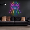 thumbnail image 1 of Handmadetneonsign Magic Eye Neon Sign, Evil Eye LED Sign, Eye of God Neon Light, Eye of Providence, 1 of 5