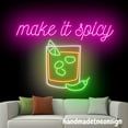 thumbnail image 1 of Handmadetneonsign Make It Spicy Margarita Neon Sign, Cocktail Wall Art Decor, Bar Pub Wall Decor 60062, 1 of 5