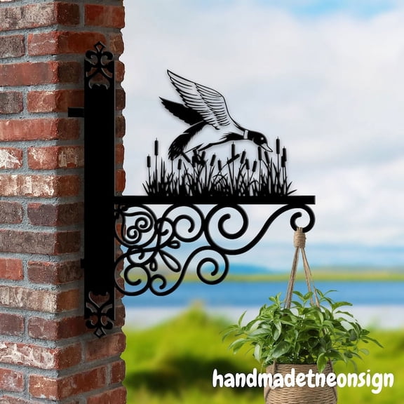 Handmadetneonsign Mallard Hanging Bracket, Mallard Hanging Basket, Hanging Bracket For Garden 042184