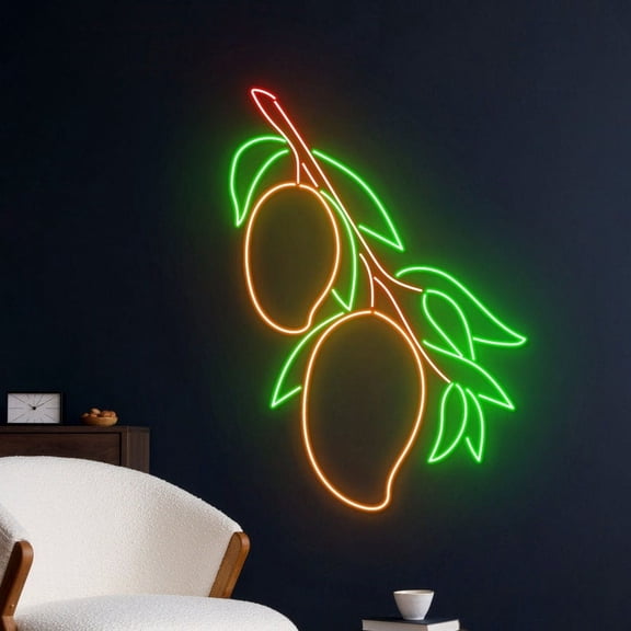 Handmadetneonsign Mango Neon Sign, Mango LED Sign, Mango Fruit Neon Light, Custom Mango Led Light