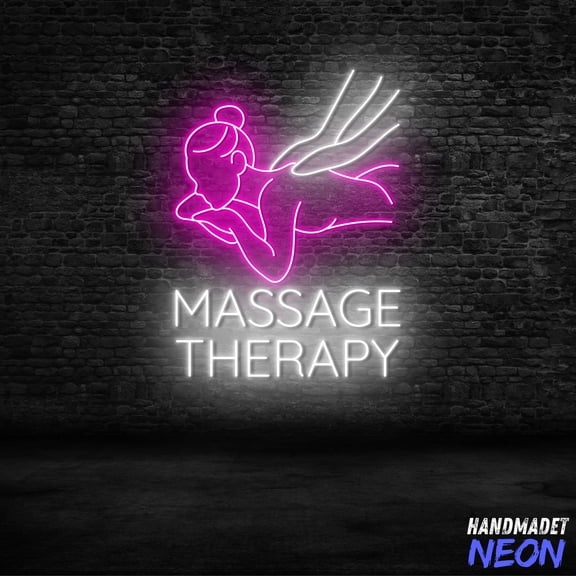 Handmadetneonsign Massage Therapy Neon Sign, Massage Led Sign, Spa Decor