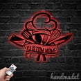 thumbnail image 1 of Handmadetneonsign Master Chef Metal Wall Art, Chef Hat Name Metal Wall Decor, Restaurant Wall Decor, 1 of 5