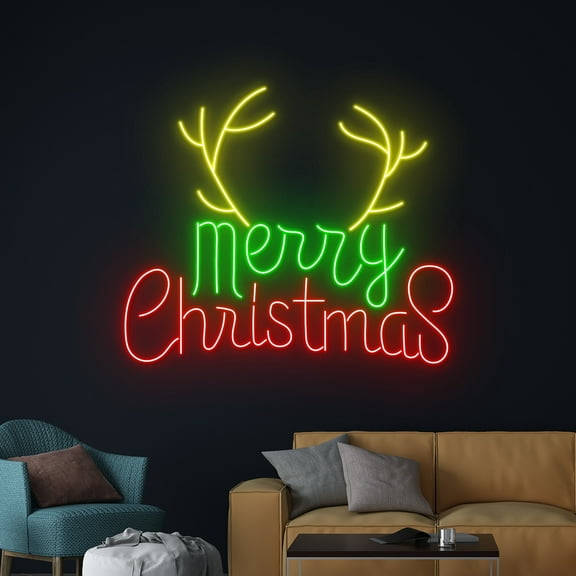 Handmadetneonsign Merry Christmas Neon Sign, Custom Christmas Led Sign, Merry Christmas