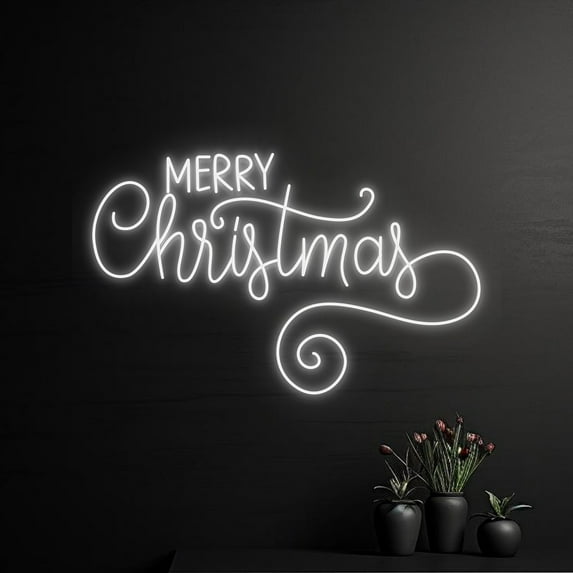 Handmadetneonsign Merry Christmas Neon Sign, Custom Christmas Led Signs, Personalized Christmas