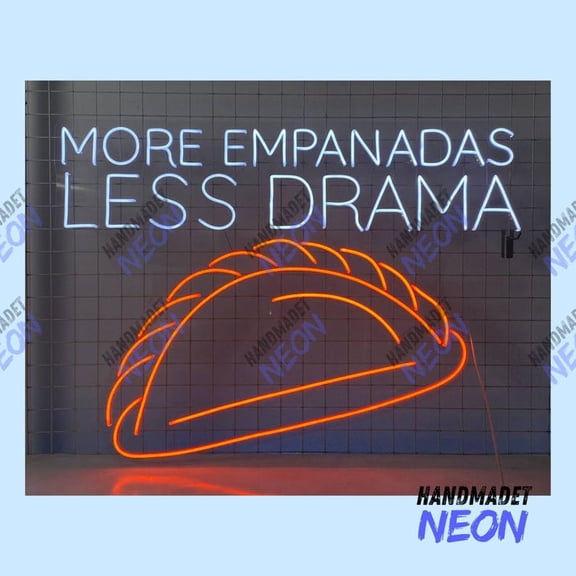 Handmadetneonsign Mexican Empanada Neon Sign, Empanadas Neon Light, Mexico Restaurant Wall Decor 90459