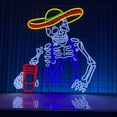 thumbnail image 1 of Handmadetneonsign Mexican Skull Taco Neon Sign, Mexican Tacos Food Wall Art Decor, Tacos Store Wall Decor, 1 of 5