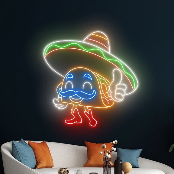 Handmadetneonsign Mexican Tacos Neon Sign, Funny Taco Neon Light, Tacos Led Light, Tacos Diner Sign
