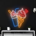 thumbnail image 1 of Handmadetneonsign Milkshake Bubble Waffle Neon Sign, Waffle LED Art Decor, Cake Bakery Wall Decor, 1 of 5