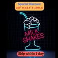 thumbnail image 1 of Handmadetneonsign Milkshake Neon Sign, Milkshake Light Wall Art Decor, Home Coffee Bar Pub Wall Decor 36817, 1 of 5