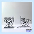 thumbnail image 1 of Handmadetneonsign Miniature Schnauzer Dog Metal Bookends, Dog Name Bookend, Dog Table Bookshelf Decor 78973, 1 of 4