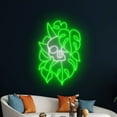 thumbnail image 1 of Handmadetneonsign Monstera Skull Neon Light, Monstera Tropical Led Light, Skull Leaf Neon Sign, 1 of 5