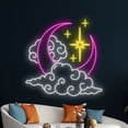 thumbnail image 1 of Handmadetneonsign Moon Cloud Neon Sign, Moon Cloud Neon Art Decor, Moon Home Bedroom Wall Decor, 1 of 5