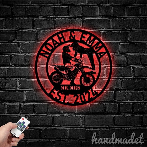 Handmadetneonsign Motorbike Metal Wall Art Light, Motorbike Metal Sign Wall Decor, Motorcycle Metal Decor 50885