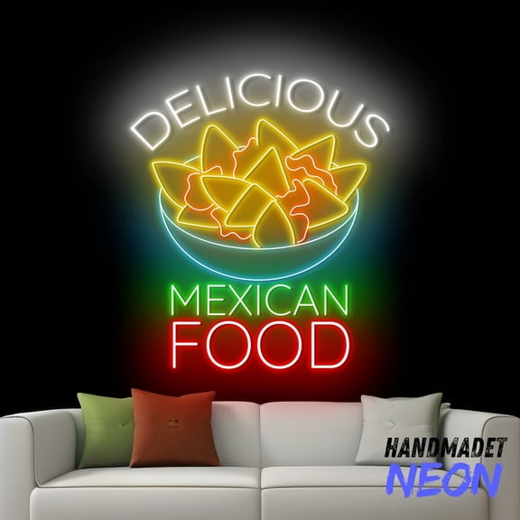 Handmadetneonsign Nachos Neon Sign, Nachos Led Sign, Restaurant Wall Decor, Mexican Nachos Store Art 93473