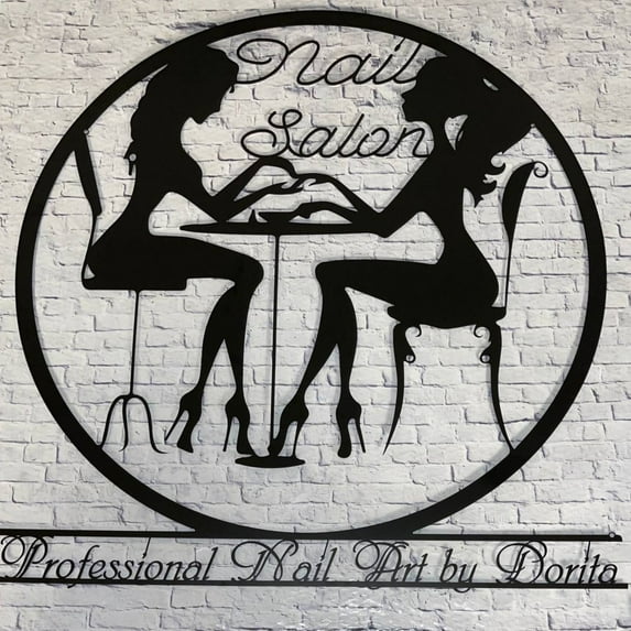 Handmadetneonsign Nail Salon Metal Wall Art Light, Tattoo Artist Metal Sign Wall Decor, Nail Tech Metal Decor