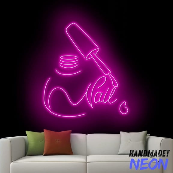 Handmadetneonsign Nails Spa Open Neon Sign, Nails Salon Neon Light, Spa Wall Decor, Home Wall Art 91666