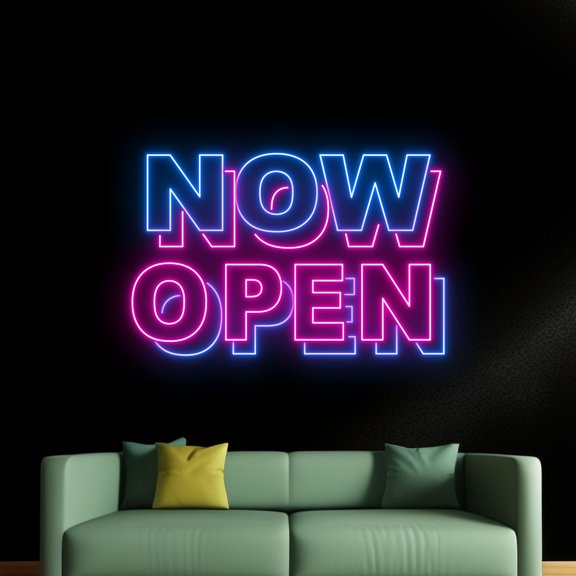 Handmadetneonsign Now Open Neon Sign, We Open Wall Art Decor, Party Light Sign, Bar Pub Restaurant Wall Decor