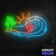 Handmadetneonsign Ocean Waves Neon Sign, Surfer Led Sign, Surfing Club Decor