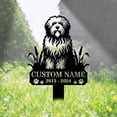 thumbnail image 1 of Handmadetneonsign Old English Sheepdog Dog Memorial Metal With Stake, Sheepdog Metal Name Sign Stake, Dog Metal Stake Decor 45380, 1 of 5