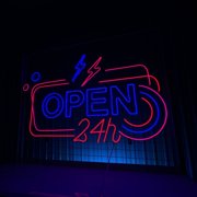 Handmadetneonsign Open 24h Neon Sign, Open Store Neon Wall Art Decor, Open Signs for Business Wall Decor