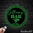 thumbnail image 1 of Handmadetneonsign Open Bar Metal Wall Art Light, Bar Metal Sign Wall Decor, Bar Club Home Metal Decor, 1 of 5