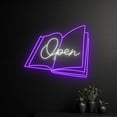thumbnail image 1 of Handmadetneonsign Open Book Neon Sign, Book Open Shop Neon Light, Bookworm LED Light, Bookish Led, 1 of 5