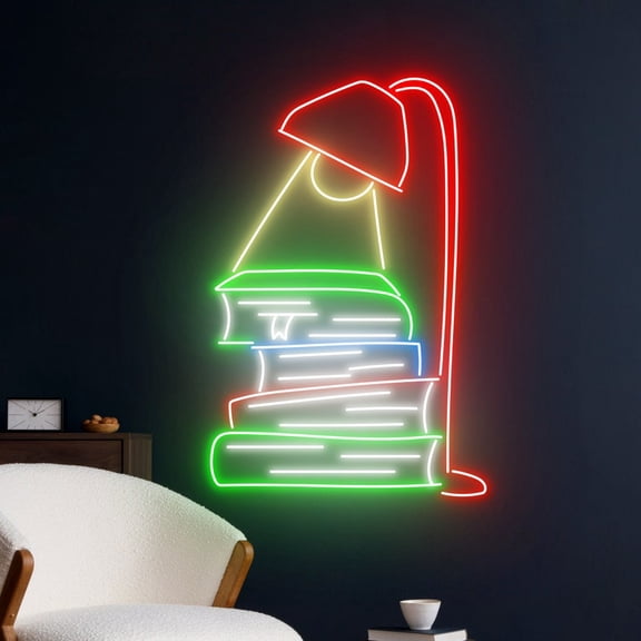 Handmadetneonsign Open Book Neon Sign, Book Open Shop Neon Light, Bookworm LED Light, Bookish Sign