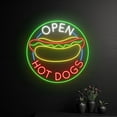 thumbnail image 1 of Handmadetneonsign Open Hotdog Led Sign, Hotdog Open Neon Sign, Hot Dog Led Light, 1 of 3