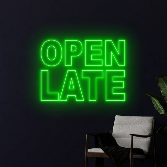 Handmadetneonsign Open Late Led Sign, Open Neon Sign, Open Led Light, Custom Text Neon Light