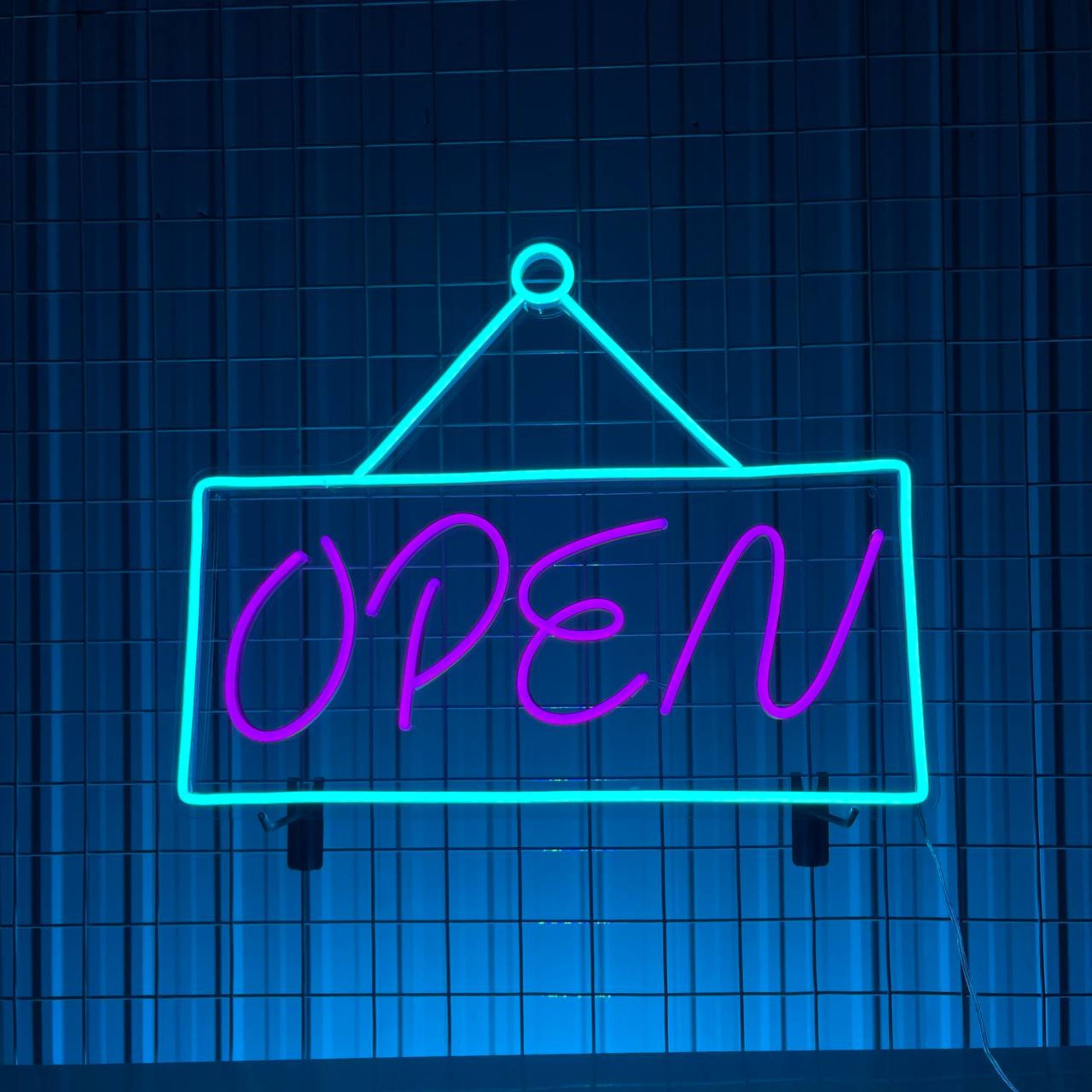 Handmadetneonsign Open Logo Neon Sign, Open Welcome Wall Art Decor, Open Neon Wall Decor