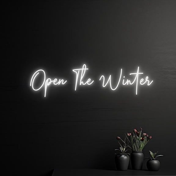 Handmadetneonsign Open The Winter Neon Sign, Merry Christmas Led Sign, Christmas Neon Light