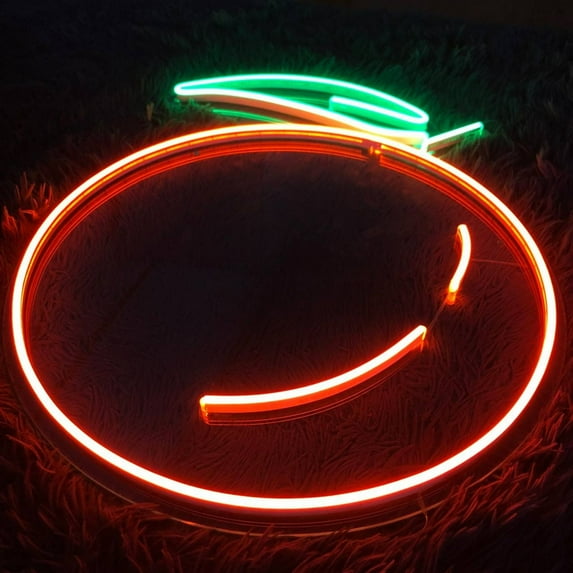 Handmadetneonsign Orange Fruit Neon Sign, Orange Fruit Wall Art Decor, Bedroom Home Bar Christmas Wall Decor