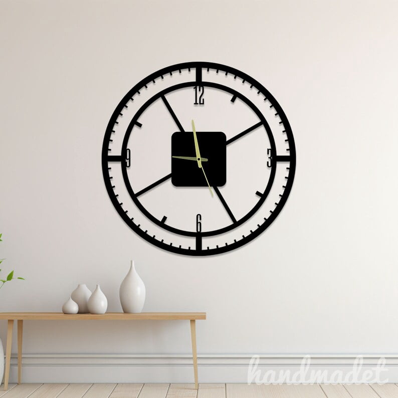 Handmadetneonsign Oversized Wall Clock Unique, Year Date Round Wall ...