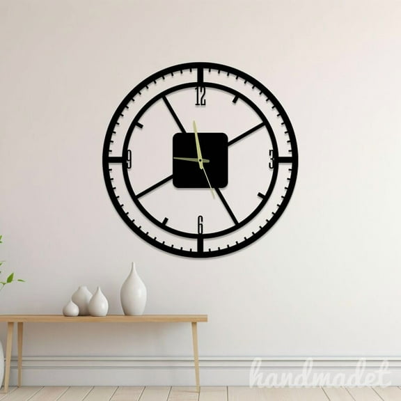 Handmadetneonsign Oversized Wall Clock Unique, Year Date Round Wall Clock, Text Oversize Wall Clock 55840