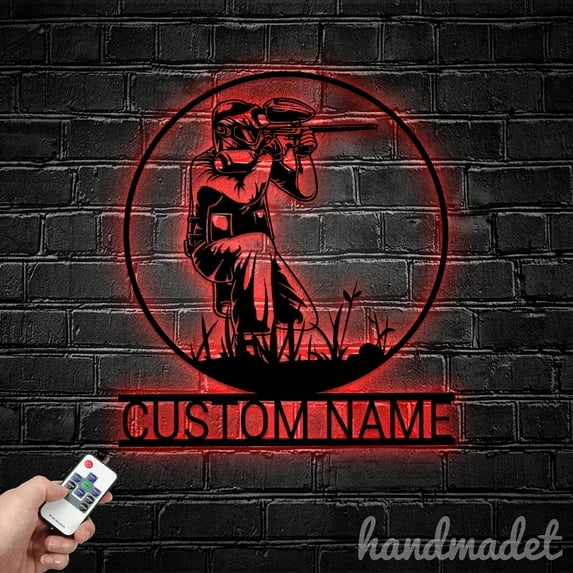 Handmadetneonsign Paintball Metal Wall Art Light, Paintball Metal Sign Wall Decor, House Metal Decor 56825