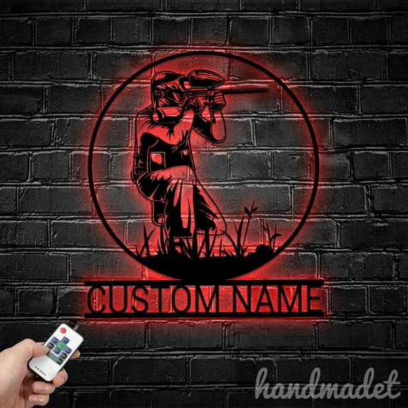 Handmadetneonsign Paintball Metal Wall Art Light, Paintball Metal Sign Wall Decor, House Metal Decor 56825