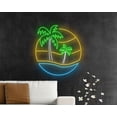 thumbnail image 1 of Handmadetneonsign Palm Tree And Sun Neon Light, Palm Tree And Sun Neon Sign, Palm Tree And Sun Led Sign, Wall Décor, 1 of 5