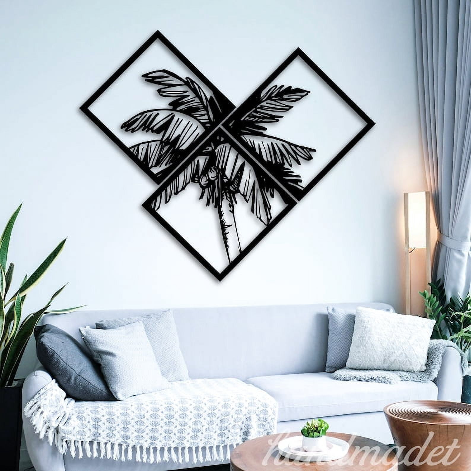 Handmadetneonsign Palm Tree Wall Art, Palm Tree Wall Decor, Set 3 Of ...